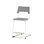 Stol Como FSC C sh50 cm medium sete hvit
