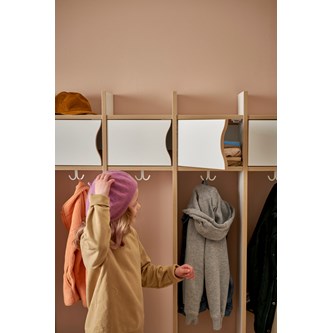 Norden 28 garderobe uten sittebenk vegghengt hvit