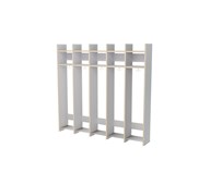 Norden 28 garderobe uten sittebenk vegghengt lys grå