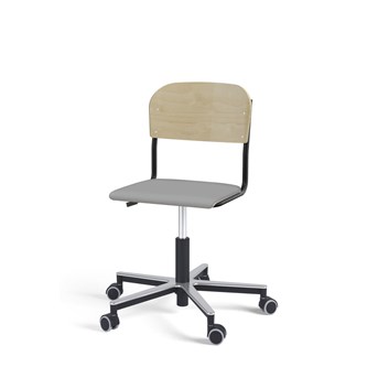 Stol Matte FSC gas Alu hjul LS svart