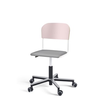 Stol Matte FSC gas Alu hjul LS hvit