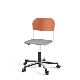 Stol Matte FSC gas Alu hjul LS hvit