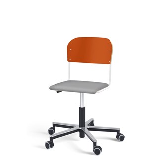 Stol Matte FSC gas Alu hjul LS hvit