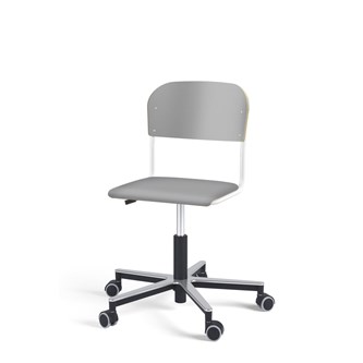 Stol Matte FSC gas Alu hjul LS hvit