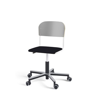 Stol Matte FSC gas Alu hjul LS hvit