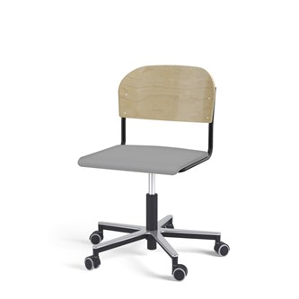 Stol Matte FSC gas Alu hjul SS svart