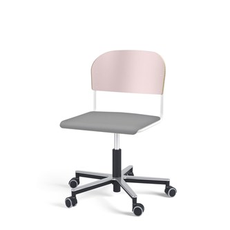 Stol Matte FSC gas Alu hjul SS hvit