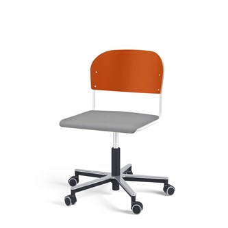 Stol Matte FSC gas Alu hjul SS hvit