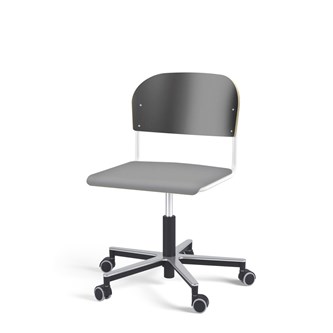 Stol Matte FSC gas Alu hjul SS hvit