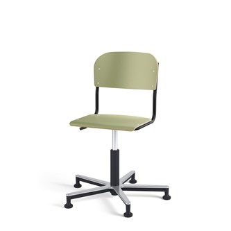 Stol Matte FSC gas Alu glidefot LS svart