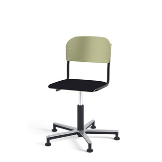 Stol Matte FSC gas Alu glidefot LS svart