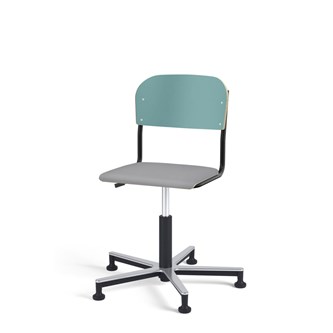 Stol Matte FSC gas Alu glidefot LS svart