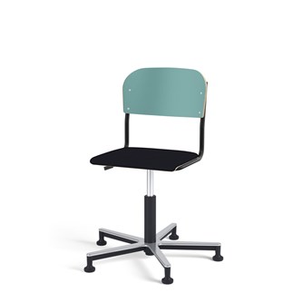 Stol Matte FSC gas Alu glidefot LS svart