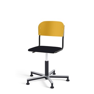 Stol Matte FSC gas Alu glidefot LS svart