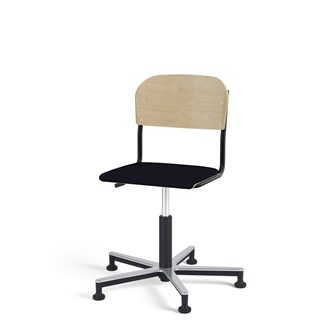 Stol Matte FSC gas Alu glidefot LS svart