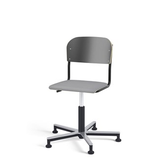 Stol Matte FSC gas Alu glidefot LS svart