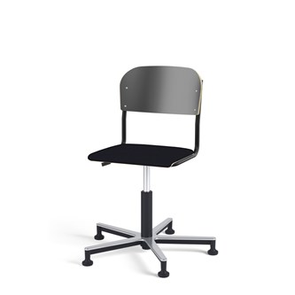 Stol Matte FSC gas Alu glidefot LS svart