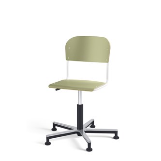 Stol Matte FSC gas Alu glidefot LS hvit