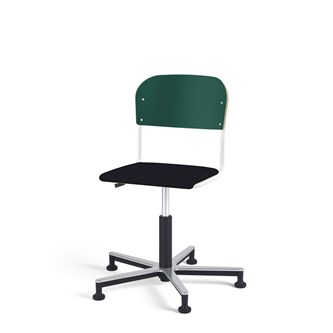 Stol Matte FSC gas Alu glidefot LS hvit