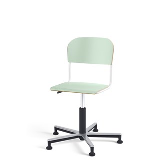 Stol Matte FSC gas Alu glidefot LS hvit