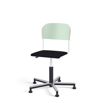 Stol Matte FSC gas Alu glidefot LS hvit