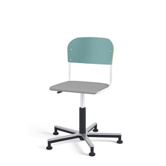 Stol Matte FSC gas Alu glidefot LS hvit