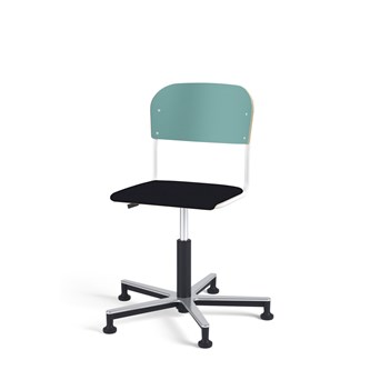 Stol Matte FSC gas Alu glidefot LS hvit