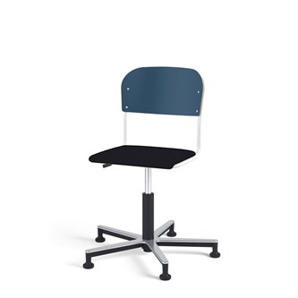 Stol Matte FSC gas Alu glidefot LS hvit