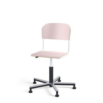Stol Matte FSC gas Alu glidefot LS hvit
