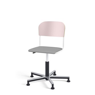 Stol Matte FSC gas Alu glidefot LS hvit