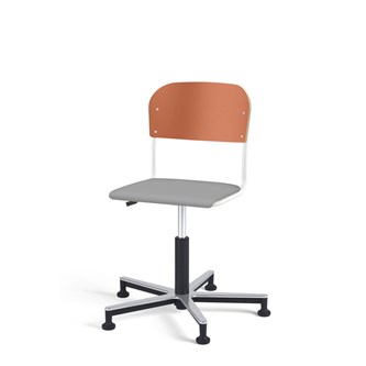 Stol Matte FSC gas Alu glidefot LS hvit