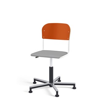 Stol Matte FSC gas Alu glidefot LS hvit