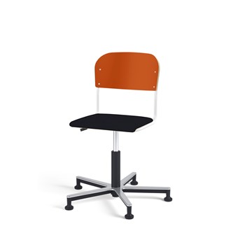 Stol Matte FSC gas Alu glidefot LS hvit
