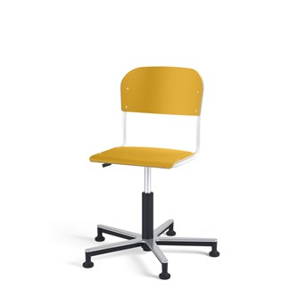 Stol Matte FSC gas Alu glidefot LS hvit