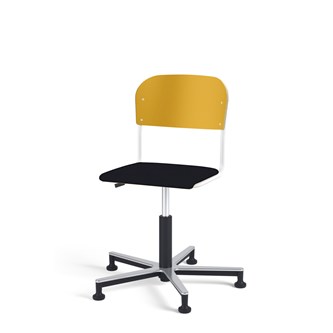 Stol Matte FSC gas Alu glidefot LS hvit