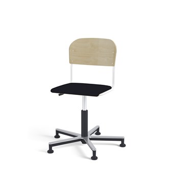 Stol Matte FSC gas Alu glidefot LS hvit