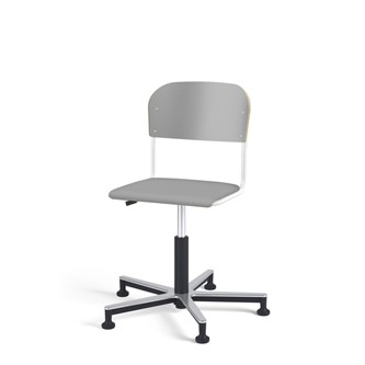 Stol Matte FSC gas Alu glidefot LS hvit