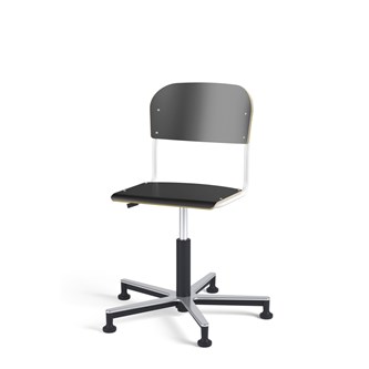 Stol Matte FSC gas Alu glidefot LS hvit