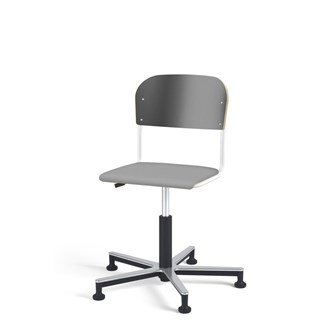 Stol Matte FSC gas Alu glidefot LS hvit