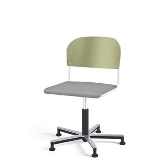 Stol Matte FSC gas Alu glidefot SS hvit