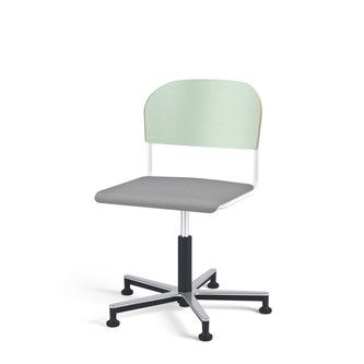 Stol Matte FSC gas Alu glidefot SS hvit