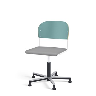 Stol Matte FSC gas Alu glidefot SS hvit