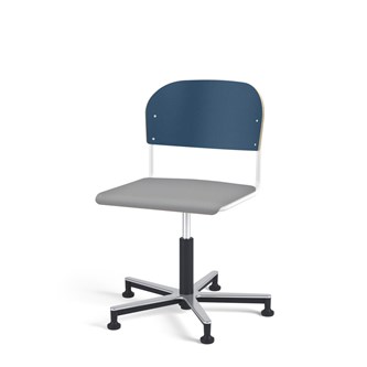 Stol Matte FSC gas Alu glidefot SS hvit