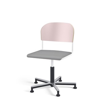 Stol Matte FSC gas Alu glidefot SS hvit