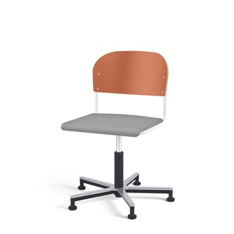 Stol Matte FSC gas Alu glidefot SS hvit