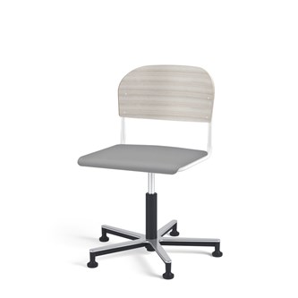 Stol Matte FSC gas Alu glidefot SS hvit