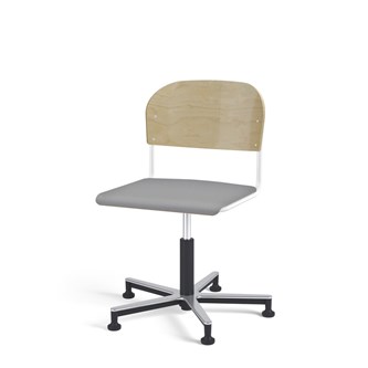 Stol Matte FSC gas Alu glidefot SS hvit