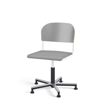 Stol Matte FSC gas Alu glidefot SS hvit