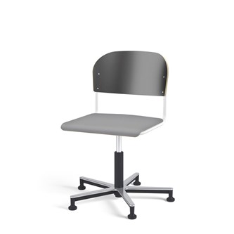 Stol Matte FSC gas Alu glidefot SS hvit