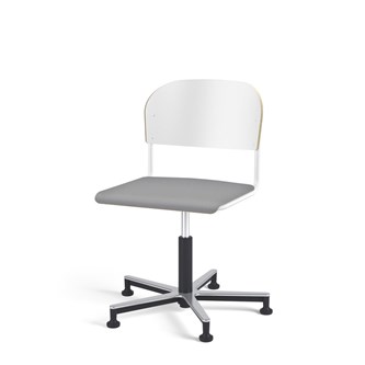 Stol Matte FSC gas Alu glidefot SS hvit